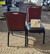 BERTOLINI METAL FRAME STACKABLE BANQUET CHAIRS - RED (24X MONEY)
