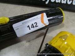 LOT: (2)BLACK & YELLOW PLASTIC FLASHLIGHTS, (1) BLACK & DECKER 3.6V HAND DRILL