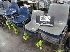 19- METAL FRAME POLY CLASSROOM CHAIRS - 19 X MONEY