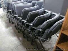 HON CUSHIONED ROLLING OFFICE CHAIRS W/ FOLD-UP SEAT - GRAY (10X MONEY)