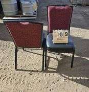 BERTOLINI METAL FRAME STACKABLE BANQUET CHAIRS - RED (24X MONEY)