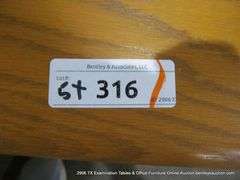 5 - UPHOLSTERED SIDE CHAIRS W/ ATTACHED TABLE, 5 X MONEY