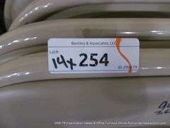 14 - TAN METAL FOLDING CHAIRS, 14 X MONEY