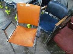 LOT 2 METAL FRAMED UPHOLSTERED SIDE CHAIRS