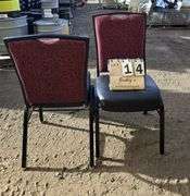 BERTOLINI METAL FRAME STACKABLE BANQUET CHAIRS - RED (24X MONEY)