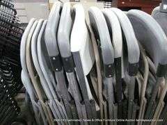 LOT: FOLDING CHAIR CART W/ 25+ CHAIRS