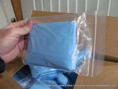 BOX: INDIVIDUALLY PACKAGED PLASTIC MEDICAL LINERS - BLUE