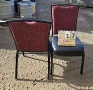 BERTOLINI METAL FRAME STACKABLE BANQUET CHAIRS - RED (24X MONEY)