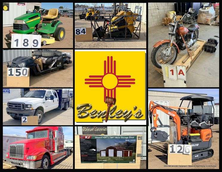 2933-NM Vehicles, Equipment, Containers & Attachments Online Auction