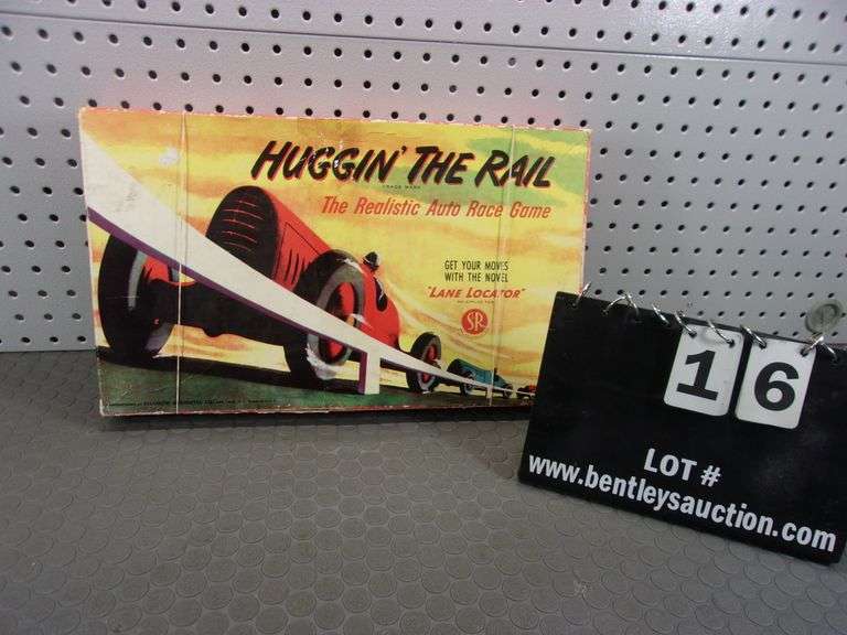 1948 "HUGGIN' THE RAIL" BOARD GAME BY SELCHOW & RIGHTER - INSTRUCTIONS ON BOX
