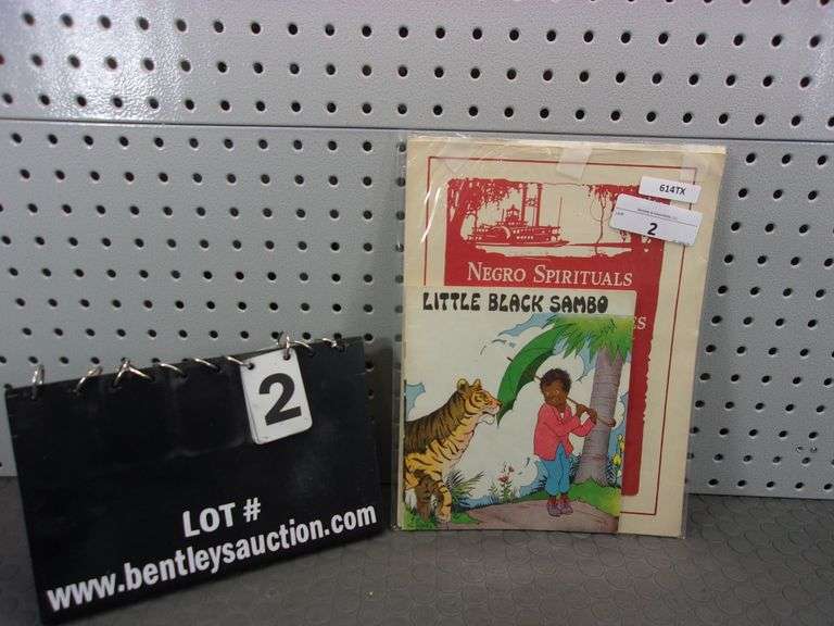 LOT: (3) LITTLE BLACK SAMBO SOFT COVER BOOK - VERY EARLY EDITION PLUS 2 NEGRO SPIRITUAL