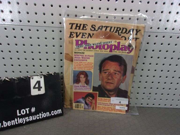 LOT: JOHN WAYNE RARE MAGAZINES - (1) LIFE 1-28-72, (1) POST 3-76, (1) PHOTO PLAY 1979