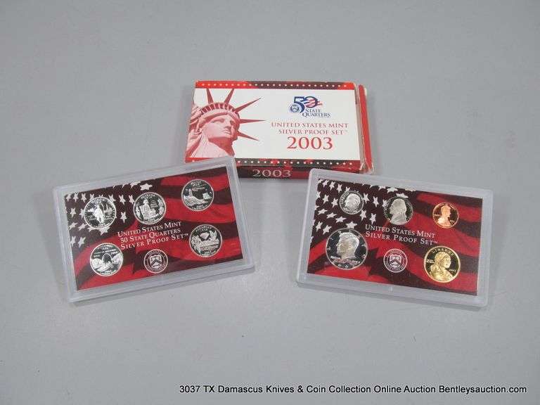 2003-S UNITED STATES MINT PROOF DISPLAY SET: STATE QUARTERS & SILVER ...