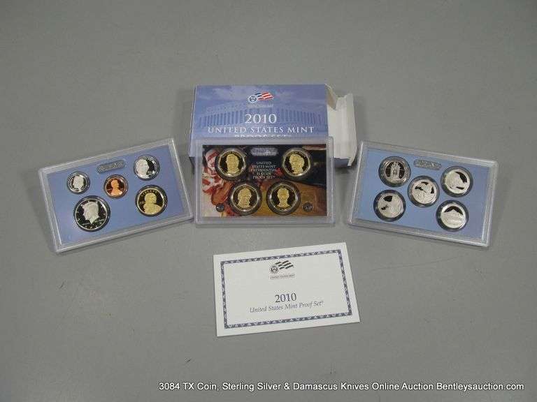 2010 UNITED STATES MINT PROOF COIN DISPLAY SET - (14 COINS TOTAL ...