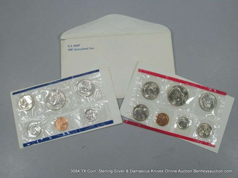 1981 P&D UNITED STATES UNCIRCULATED COIN MINT SETS - (13 COINS ...