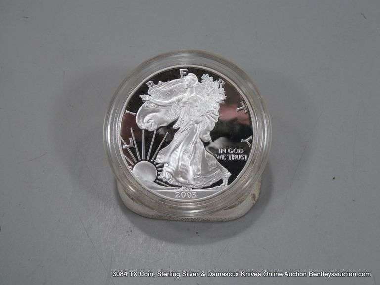 2003 WALKING LIBERTY SILVER EAGLE $1.00 COIN - 1 OZ SILVER - Bentley ...