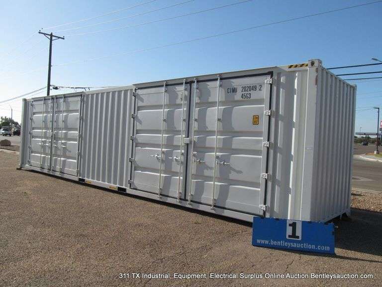 CIMU 2020492 40' HQ CONEX SINGLE TRIP CONTAINER - 3-DOOR, 1-8' REAR, 2-12' WIDE SIDE