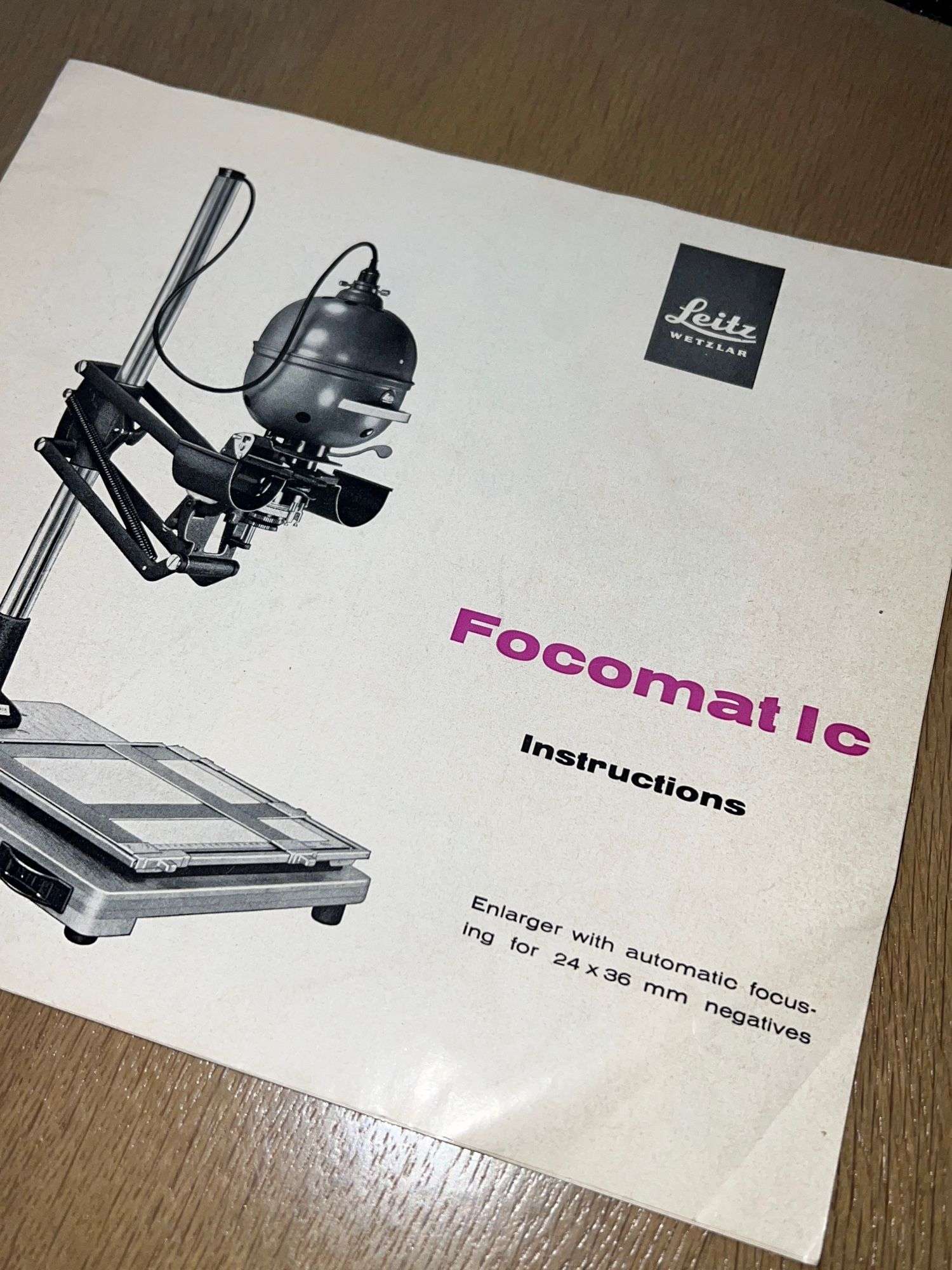 LEITZ FOCOMAT 1C グレー 120cm 引伸機 中古 通電確認 ジャンク扱い