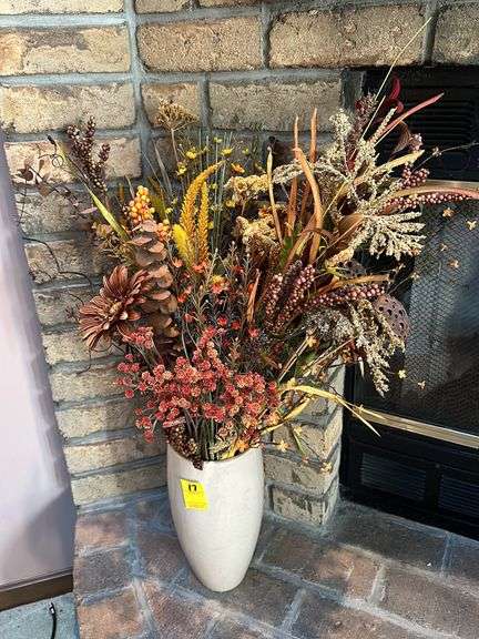 30” dried fall floral arrangement