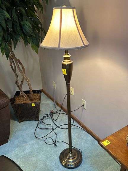 60” metal base floor lamp