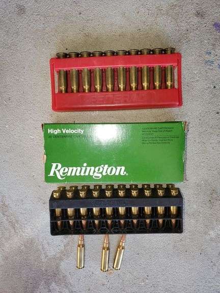(10) Winchester 30-30 rounds, one box 20 count Remington 221 REM ...
