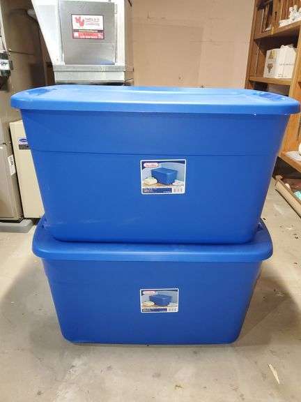 Sterilite 120 Qt Dichtungsbox – Transparent Mit Blauen Riegeln, Luftdicht, Auf Rollen Für Einfachen Transport