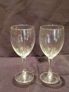 (11) Clear glass stemware.