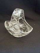 Czech Republic hand cut vase and bridal basket