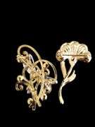 (2) Swarovski Crystal brooches 2"