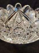 American Brilliant Crystal Bowl with star and diamond point design.
