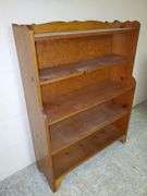 Pinewood bookcase measures 36 in W X 10 in D X 48 in H. Basement