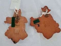 (2) Moravian pottery tiles.