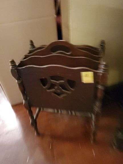 Mahogany magazine holder