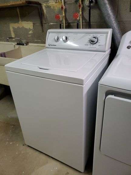 Speed Queen model AWN 432 SP111 TW01 commercial heavy duty, supercapacity Plus, two-speed stainless steel drum washing machine. Works as it should. Clean. Basement.