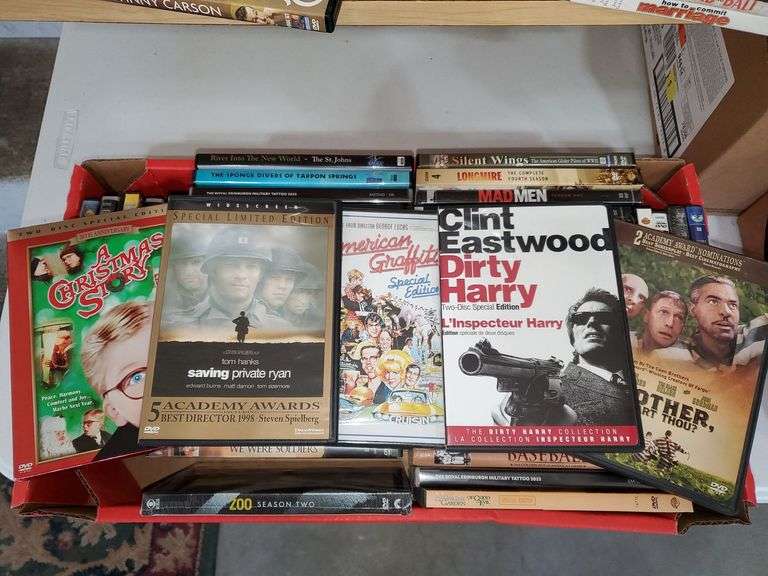 DVDs including American graffiti, oh brother where art thou, a ...