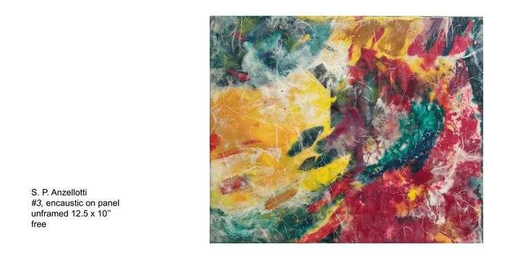 S.P. Anzellotti, #3, encaustic on panel, 12.5 x 10