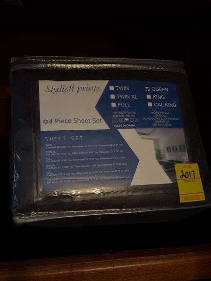 Two queen size sheet sets in navy, new. Master BR