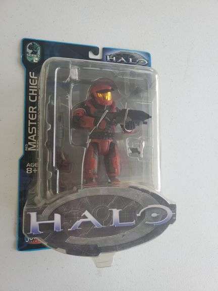 Halo series 2 Red Master Chief figure... Joyride Studios... Sealed