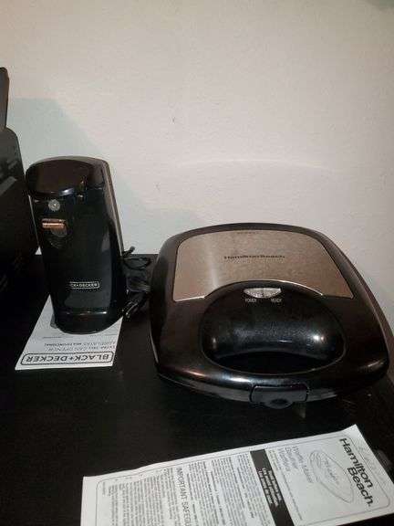 Black & Decker can opener, Hamilton Beach waffle maker