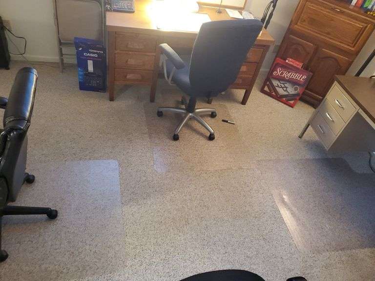 (3) Plastic Chair Mats for Carpet