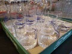 Barware glasses including red and white wine stems, shot glasses highball glasses, and more.