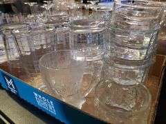 Barware glasses including red and white wine stems, shot glasses highball glasses, and more.