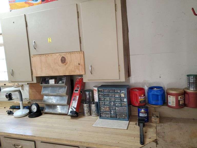 Benchtop launch including adjustable desk lamp, hardware organizer, quartz clock, appliance rumors, miscellaneous hardware. Garage