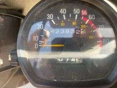 1983 Yamaha Midnight Maxim motorcycle, black with gold, 23k miles,  recent new tires at a cost of almost $1000.00, one owner, always stored in garage, rare bike as this model only made one year.  Payment in full by certified check payable to Basinger Auction Service at time of pickup on days noted.
