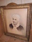 Antique framed portraits measuring from 17 x 20, 20-in oval and smaller. B