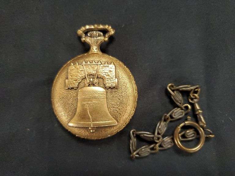 Raynard 17 jewels bicentennial pocket watch with Liberty Bell on front ...