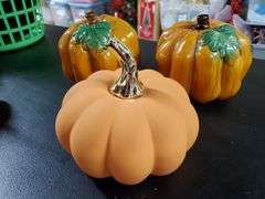Ceramic pumpkins, terracotta pumpkin, composite pumpkins. Basement