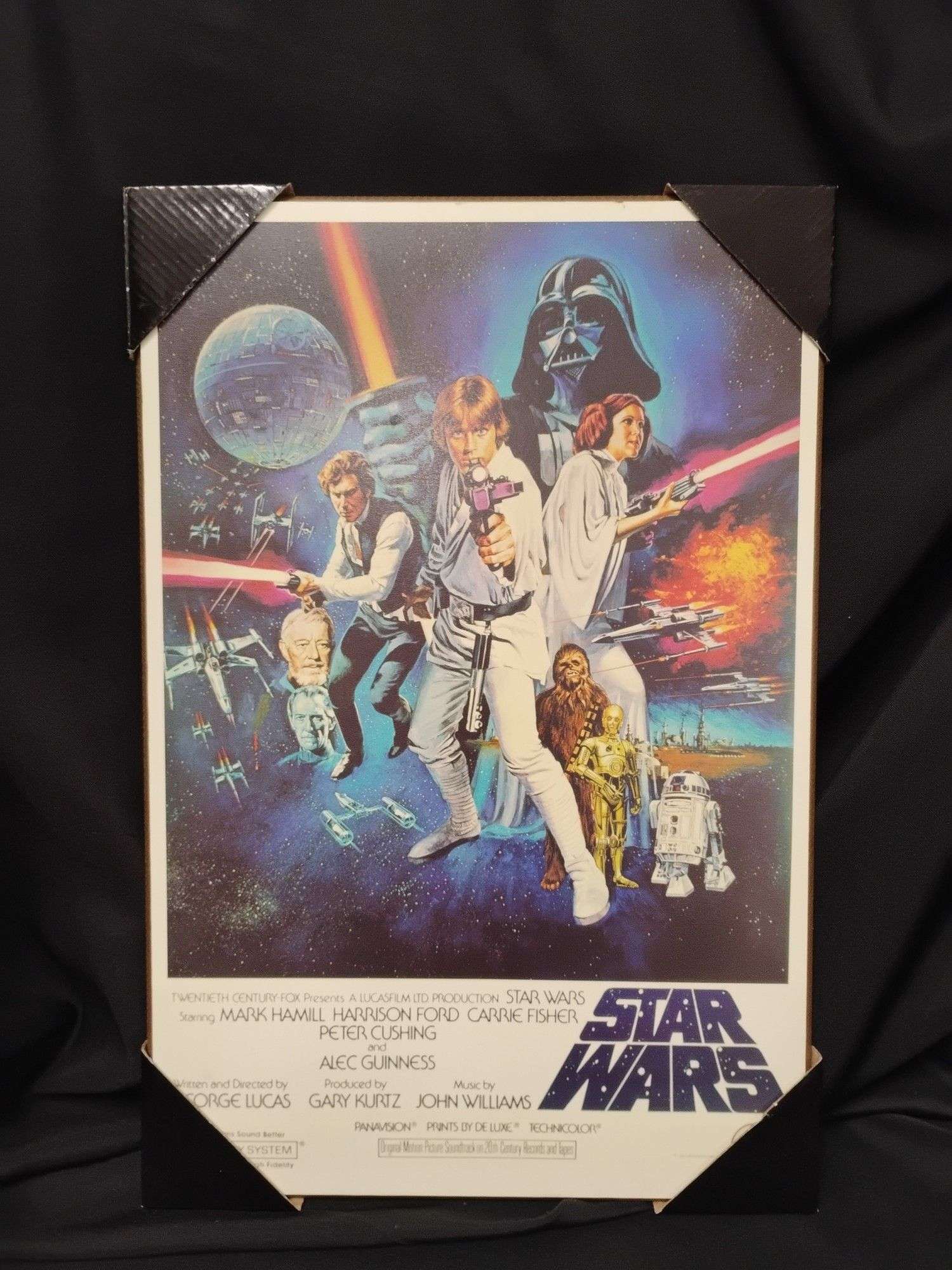 Star Wars: A New Hope! 13x19-in poster on a wooden backing. - Bid