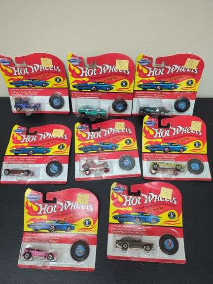 Hot Wheels authentic commemorative replicas vintage collection 1993. All eight for your bid. See photos