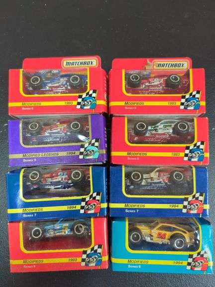 Matchbox modifieds, modified Legends in box, 1994 series 5, 7, 3, 6. See photos. All for your bid